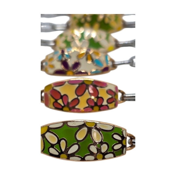 LOT OF 7 PIECES Floral Enamel Bracelet - Picture 4 of 11